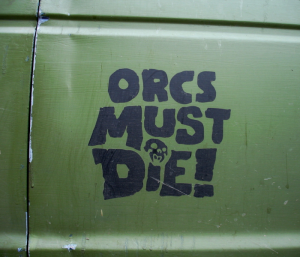 Наліпка Orcs must die!