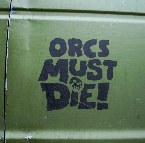 Наліпка Orcs must die!