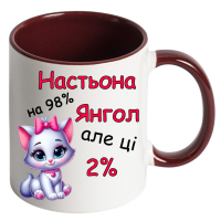 Чашка кольорова "Сашуня на 98% янгол, але ці 2%" - Зображення 5