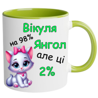 Чашка кольорова "Сашуня на 98% янгол, але ці 2%" - Зображення 4