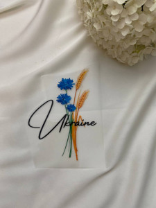 Термоналіпка Україна з волошками