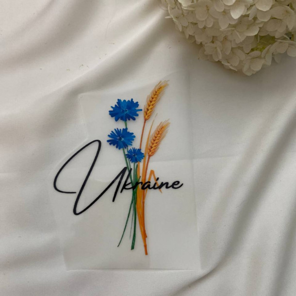 Термоналіпка Україна з волошками