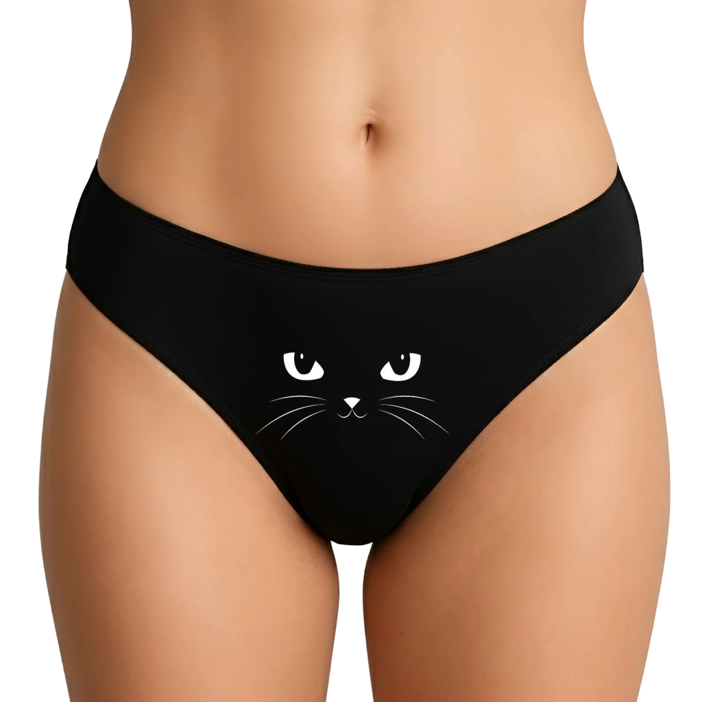 Парні труси з принтом киця - бразиліани
