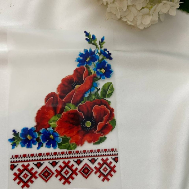 Термоналіпка вишиванка маки і волошки