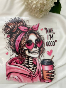 Термоналіпка Скелет з кавою