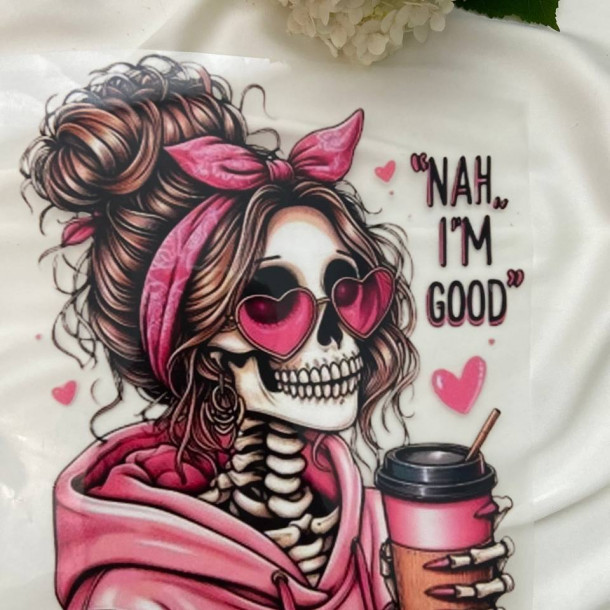 Термоналіпка Скелет з кавою