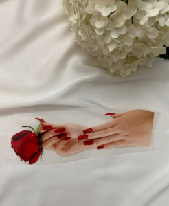 Термоналіпка Руки з розою