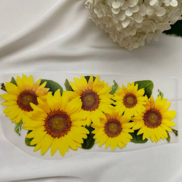Термонаклейка Соняшники декор для одягу