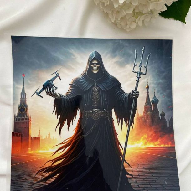 Термоналіпка “Смерть ворогам з дроном та тризубом”