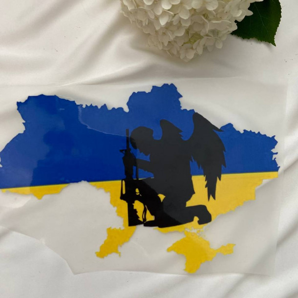 Патріотична наліпка «Ангел ЗСУ»