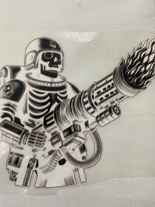 Термоналіпка Скелет-космонавт з вогнеметом