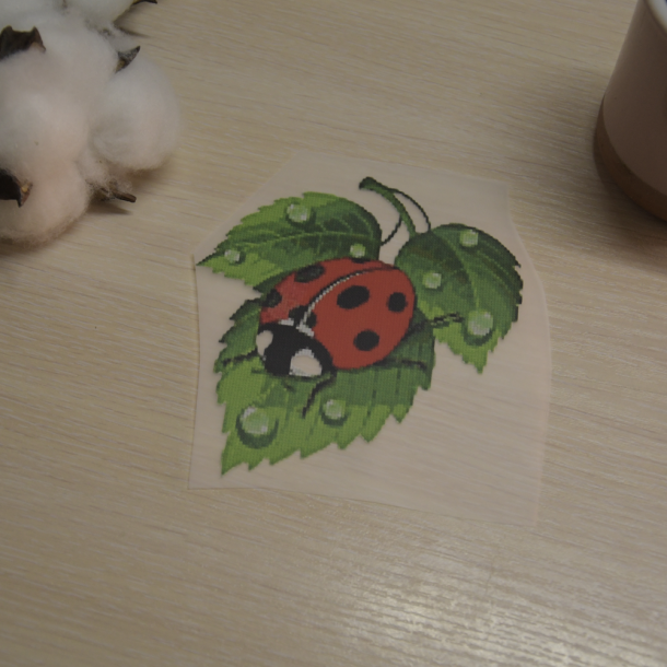 DTF наклейка на одяг Сонечко на листку