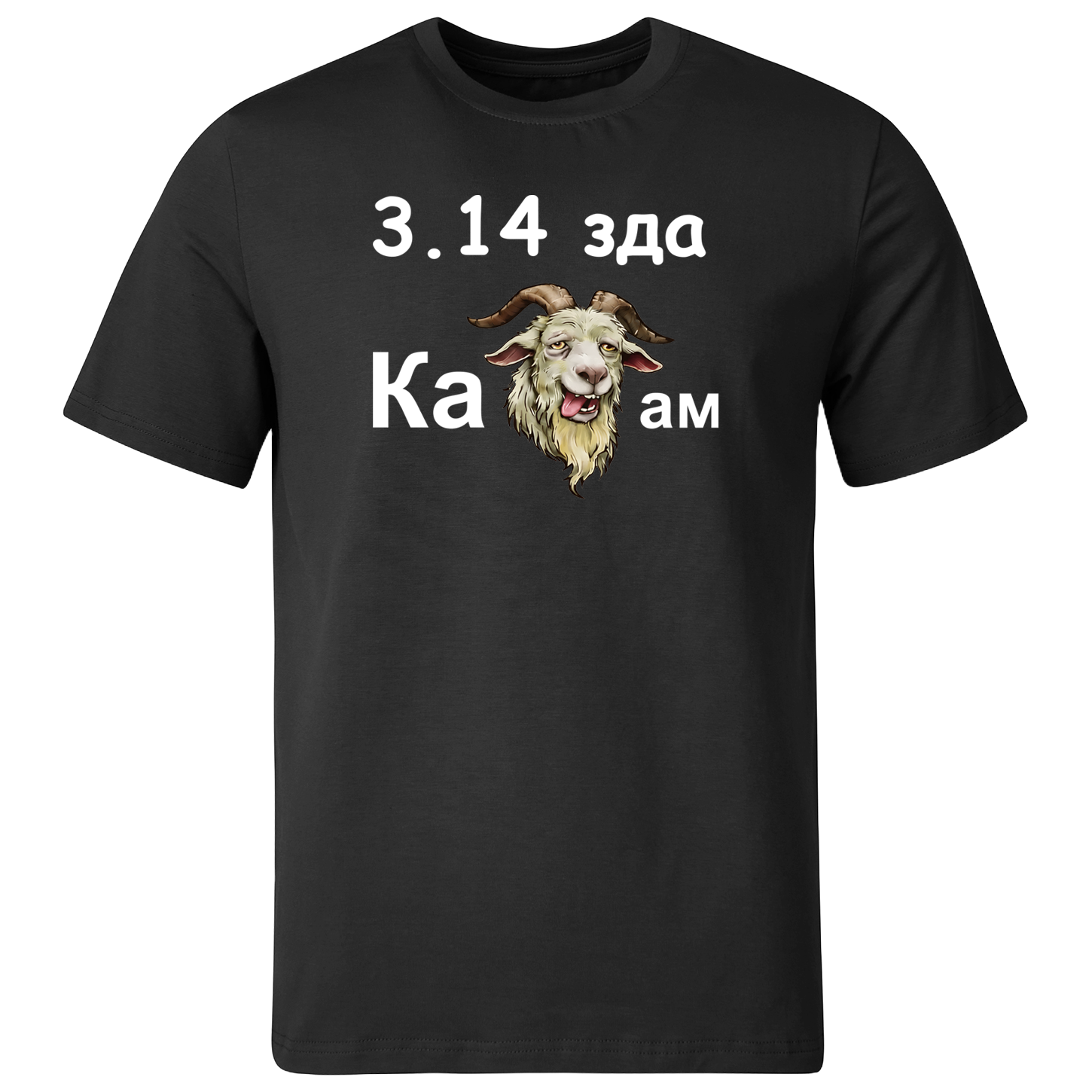 Чорна чоловіча футболка "3.14зда кацапам"