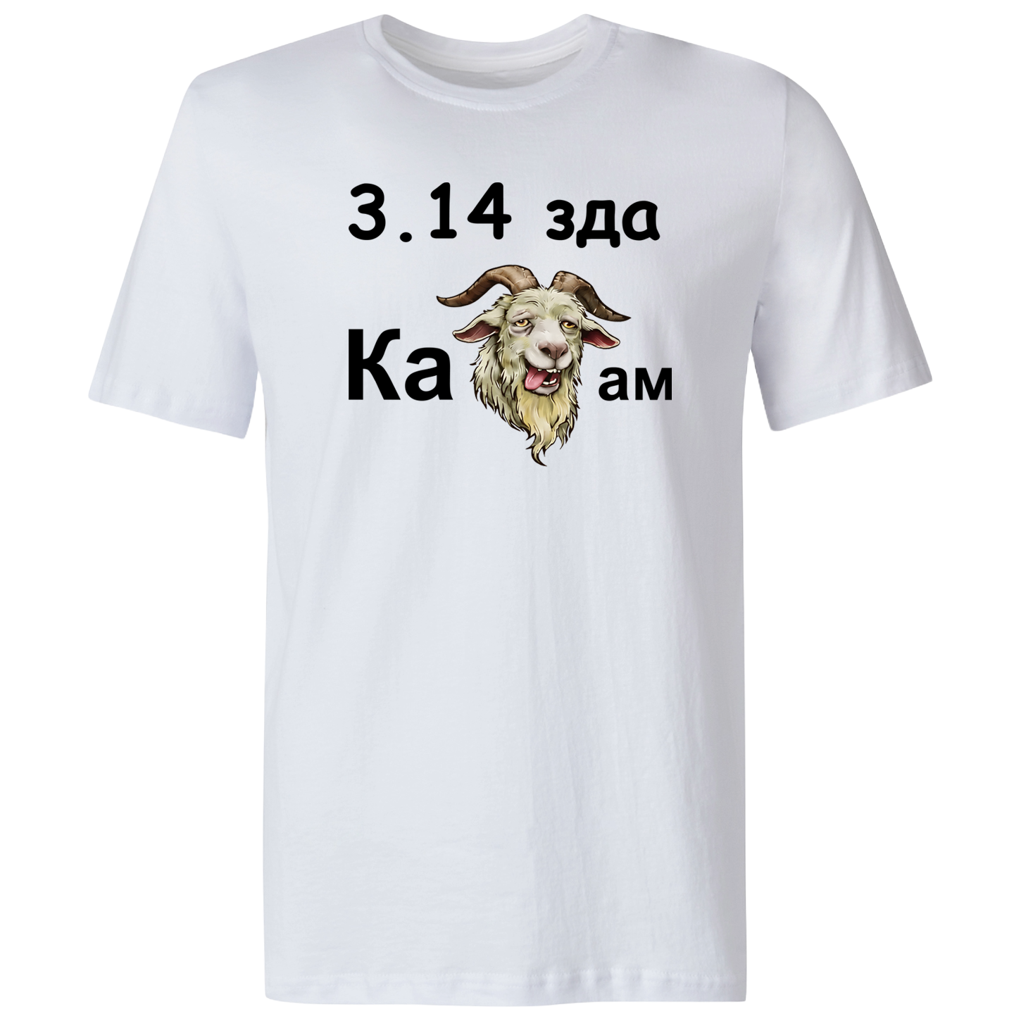 Біла чоловіча футболка "3.14зда кацапам"